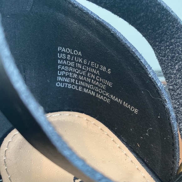 JustFab Paoloa Black/Brown Wedges, Size 8 - Picture 6 of 6